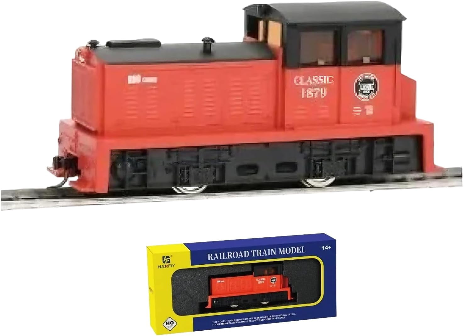 DDT Power Diesel Locomotive (with Bogie Coupler) HO Scale Model Railway, Featuring Premium Wooden Sleepers and high-Conductivity Nickel Silver Track Compatible with The HODC Series.