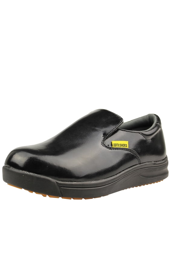 Slip Oil Resistant Slip-on Work Shoes for Men Black US 4.5
