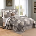 thumbnail image 1 of DDUOXIN Oversized California King Bedspread, 120 X 120 Cal King Comforter, 100% Cotton Patchwork Plaid Quilt, Lightweight Reversible Striped Coverlet Bedding Set, 3 - Piece for All Season, 1 of 13
