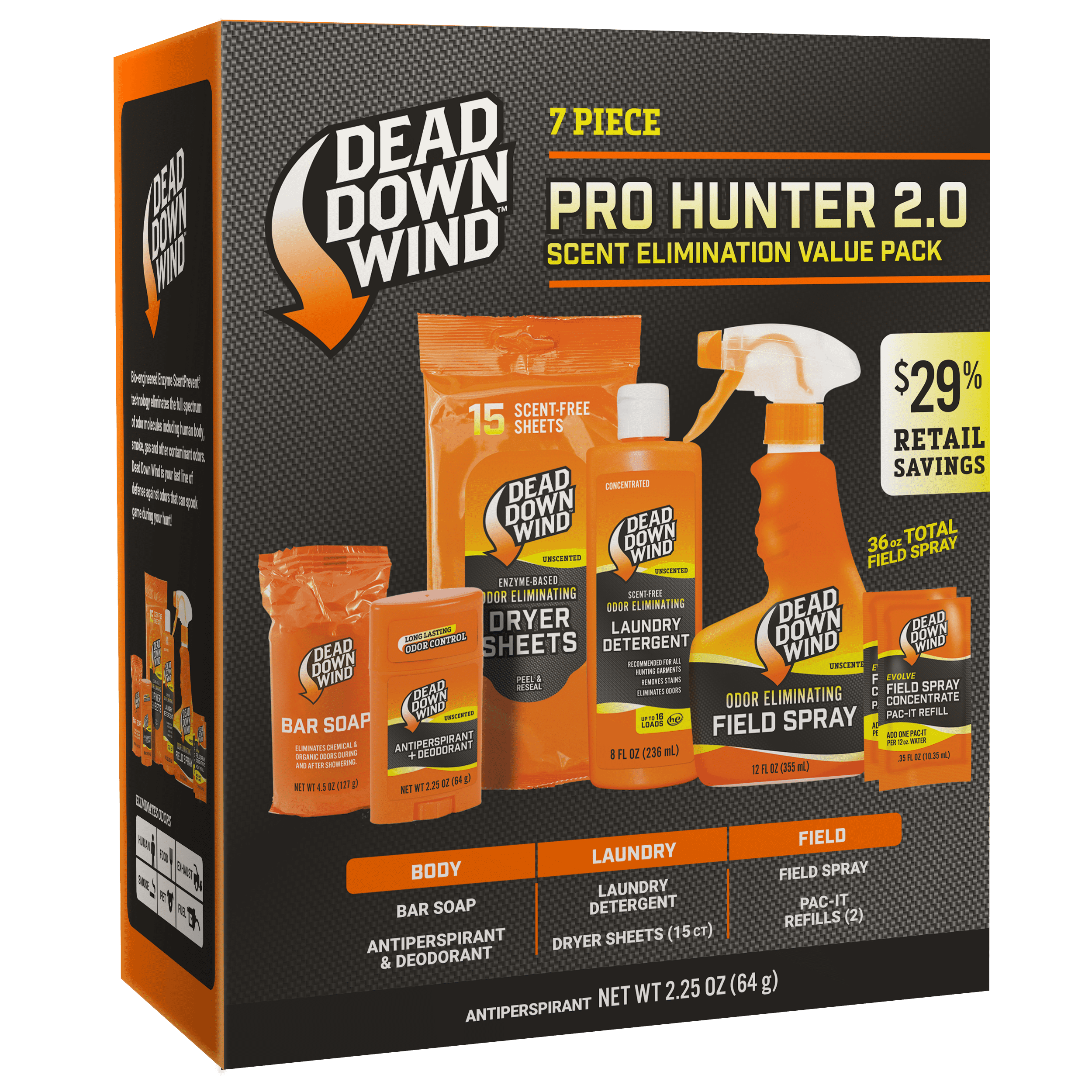 DDW Pro Hunter 2.0 Kit complete system of odor control for body