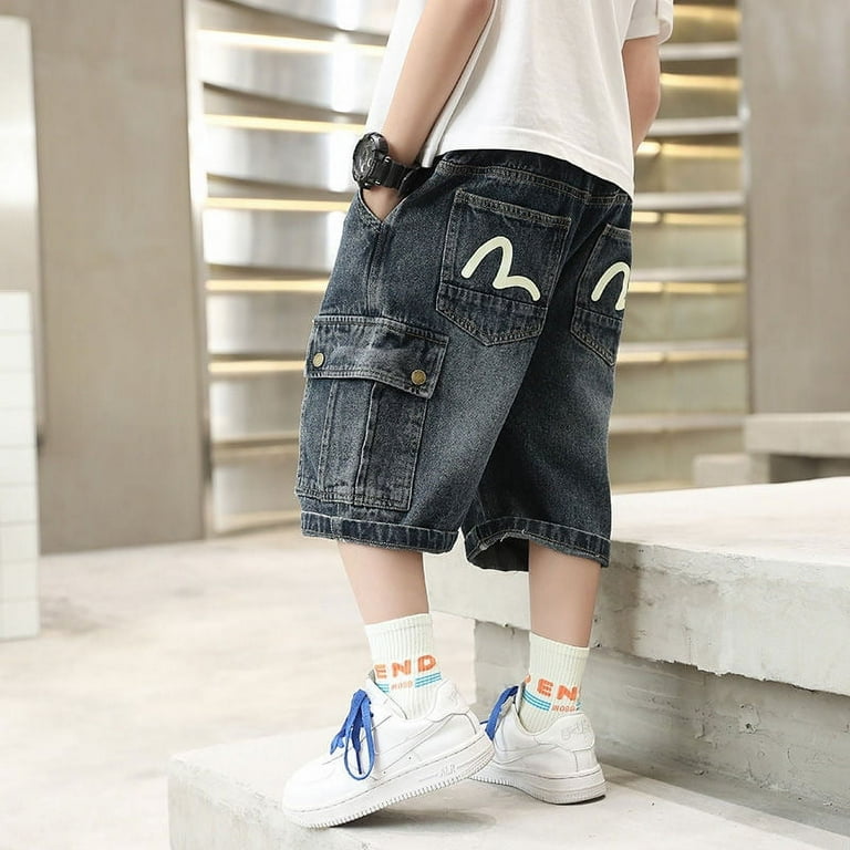 DDWD Children s Denim Shorts 2024 Summer Boys Workwear in Big Boy Korean Style Five point Pants Fashion All match Denim Shorts Walmart