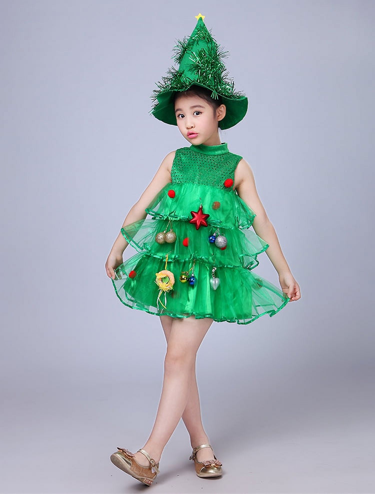 DDWD European and American green elf kindergarten performance clothing
