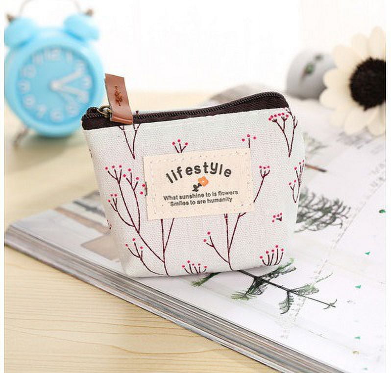 DDWD Korean version of pastoral printing cute change wallet stall