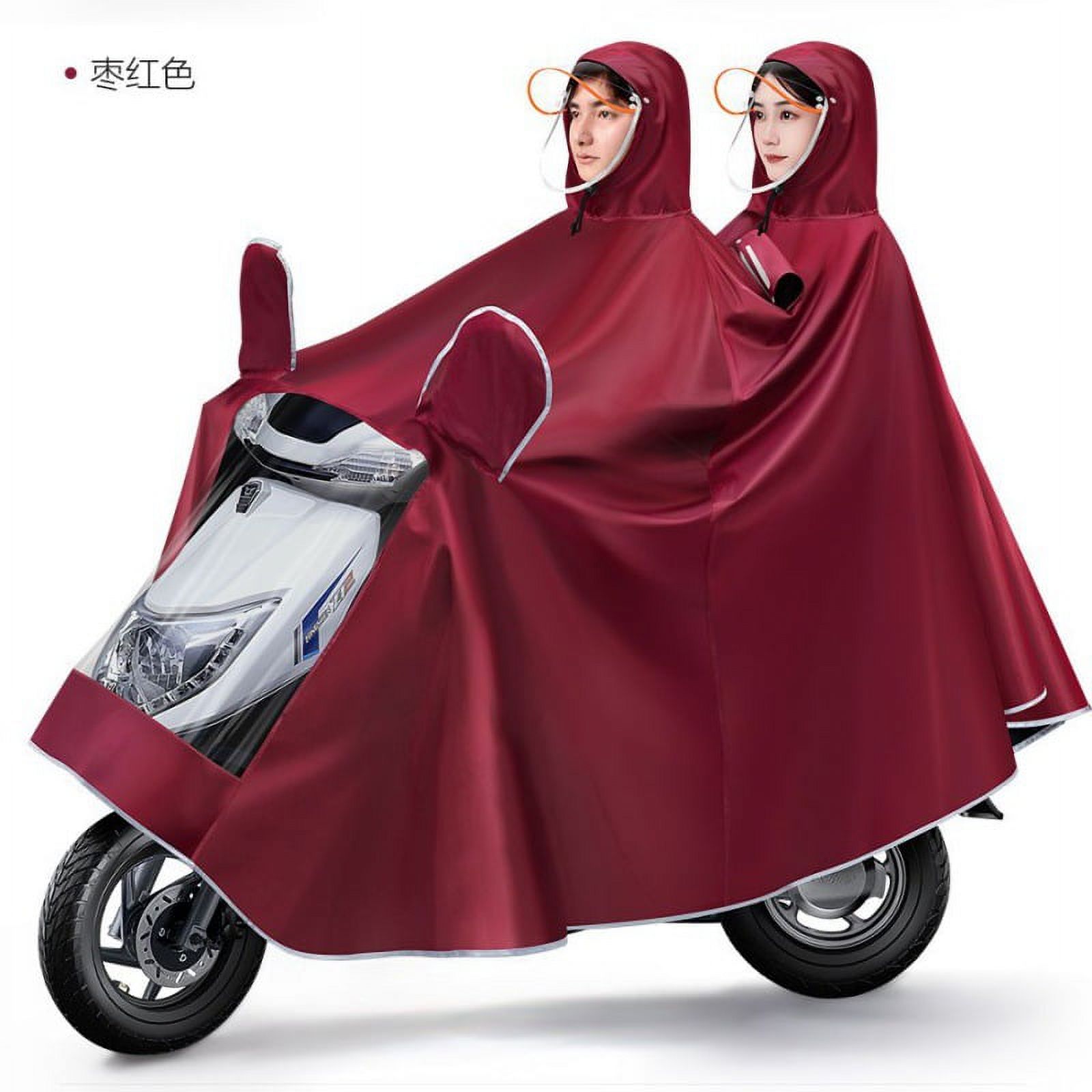 DDWD Raincoat electric car double mother and child female parentchild
