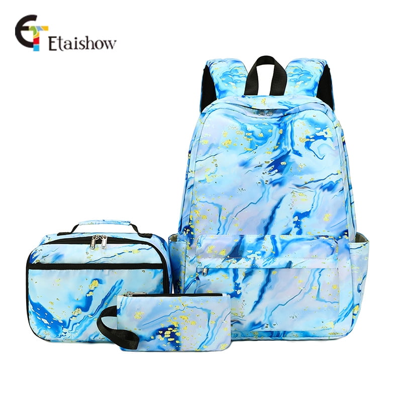 DDWD Three piece Backpack Women s Rainbow Gradient Color changing School Bag for Junior High School and Primary School Students Lightweight Large Capacity Backpack Walmart