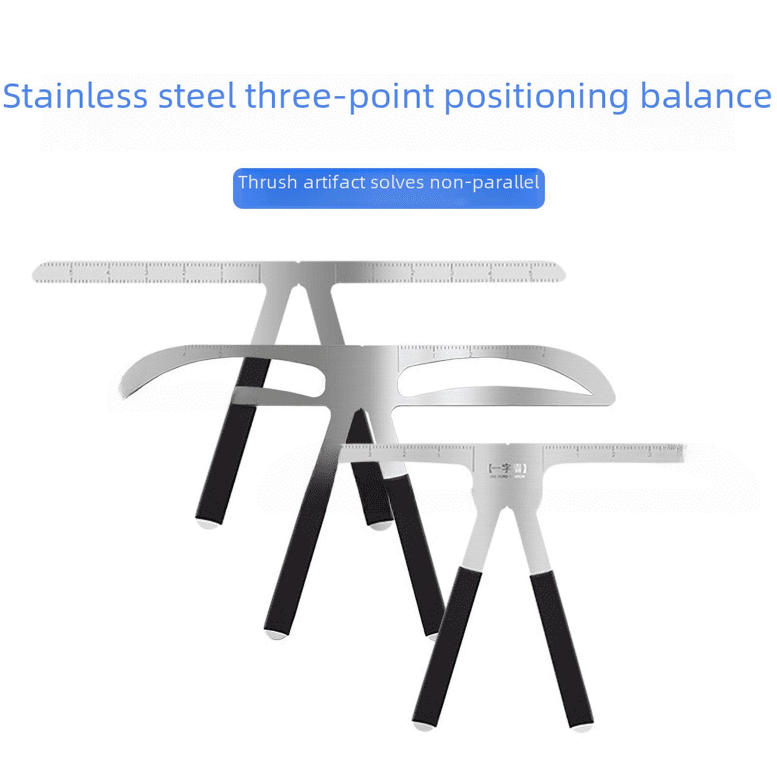 DDWD Three-point positioning balance ruler eyebrow card stainless steel ...