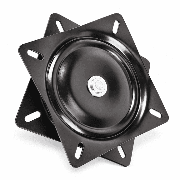 DDYGZYW 7-Inch Steel Swivel Plate with Auto-Return, Heavy Duty Bar Stool Turntable Replacement Mounting Hardware, Black