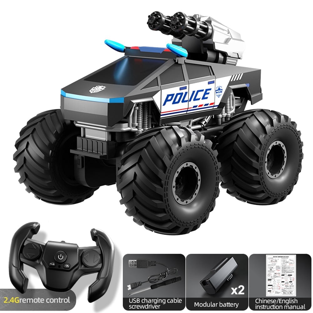 1:16 RC Waterproof Monster Truck, Amphibious RC Cars 4WD Remote Control Car Trucks, All Terrain Off-Road Pickup Cybertruck Toy for 6-15 Year Old Boys Girls Kids Gifts
