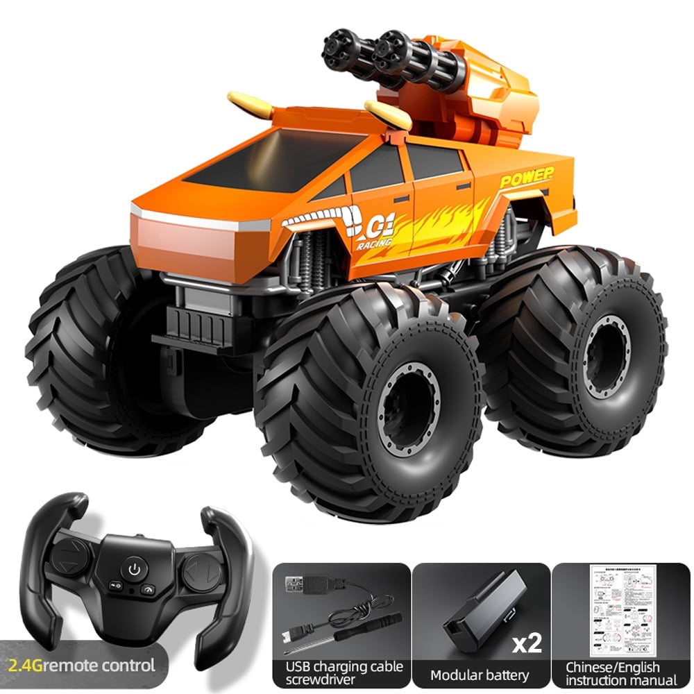 1:16 RC Waterproof Monster Truck, Amphibious RC Cars 4WD Remote Control Car Trucks, All Terrain Off-Road Pickup Cybertruck Toy for 6-15 Year Old Boys Girls Kids Gifts