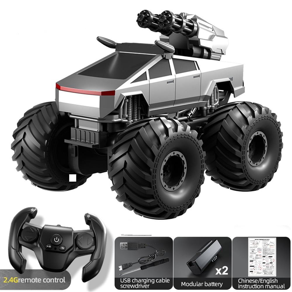 DDZTOY 3-in-1 Remote Control Car, RC Boat & Water Gun - Amphibious RC Car for Land & Water, Adjustable Speed, Waterproof, 4WD RC Monster Truck Perfect Christmas Birthday Gifts for Kids Boys