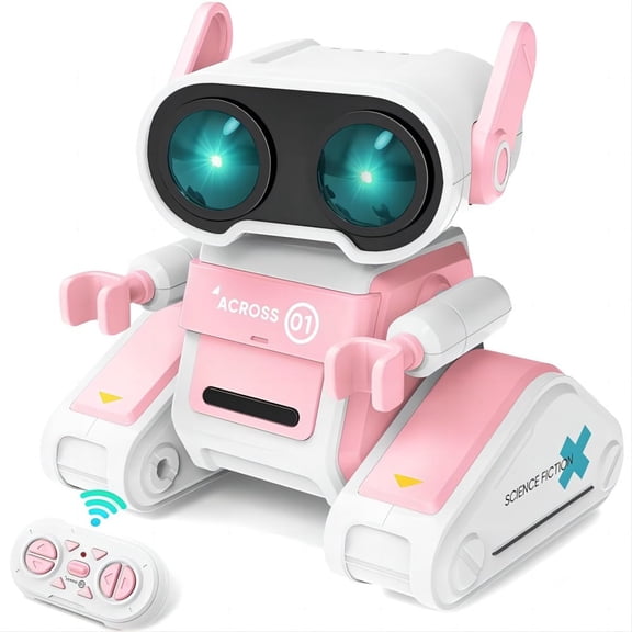 DDZTOY Robot Toys, Rechargeable RC Robots for Kids Boys, Remote Control Toy with Music and LED Eyes, Gift for Children Age 3 Years and Up