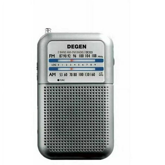 DE-333 Mini Portable Radio, Transistor Radio with FM Button and Signal Indicator, Replaceable Pi (AAA)