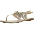 thumbnail image 1 of DE BLOSSOM COLLECTION JACOB-5 Womens Glitter T-strap Slingback Sandals, 1 of 4