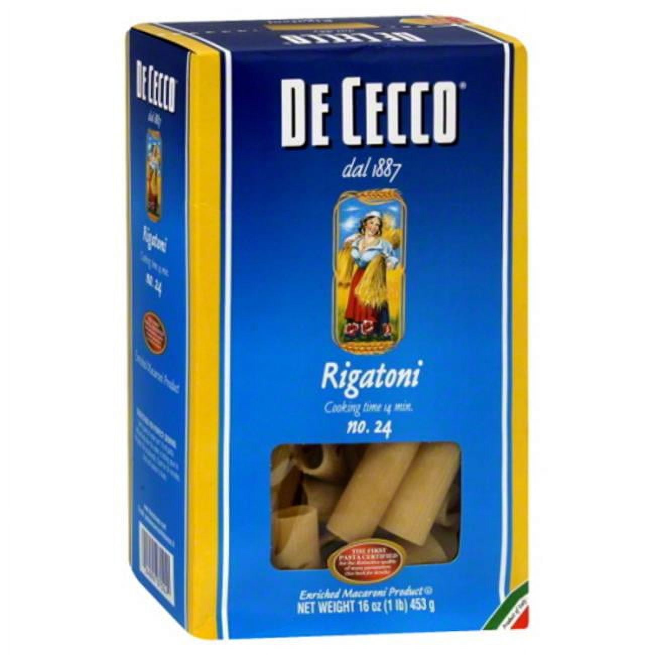 Defecco Rigatoni DE CECCO PASTA RIGATONI-16 OZ -Pack of 12 - Walmart.com