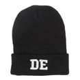 thumbnail image 1 of DE Delaware State Embroidered Long Beanie - Black OSFM, 1 of 5