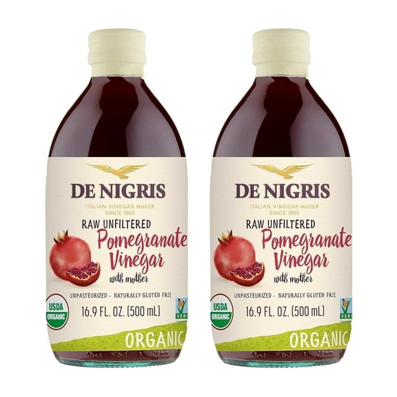 De Nigris pomegranate vinegar raw, 16.9 fl oz (500ml) Pack of 2