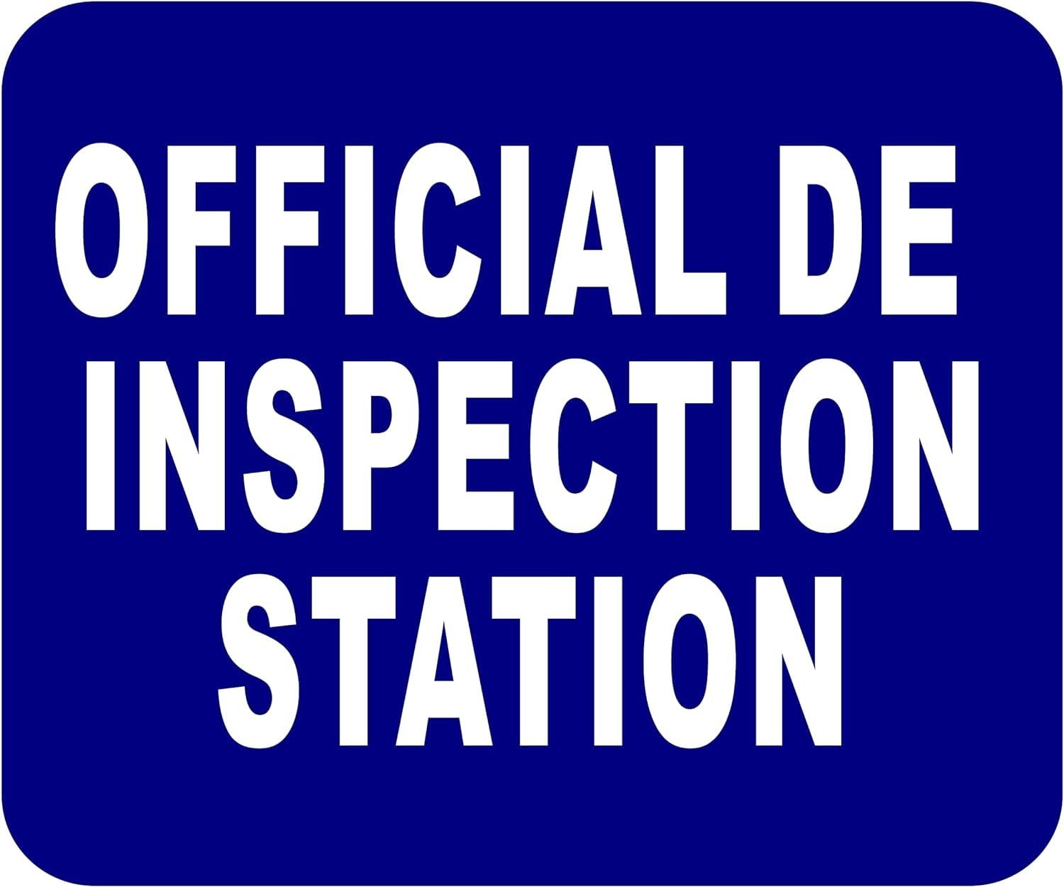 DE OFFICIAL INSPECTION STATION Aluminum Composite Sign, 8.5