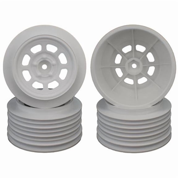 DE Racing -DS4-RW Speedway Wheels for TRA Slash Rear/21.5mm BKSP/WHITE/ (4)