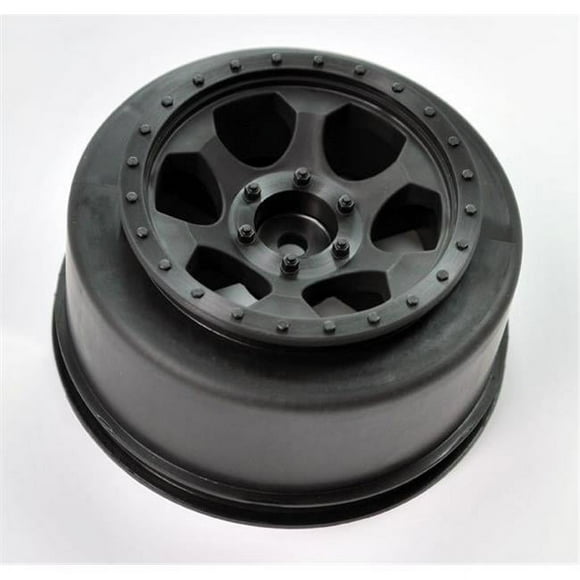 DE Racing DERTS4RB Trinidad Short Course Wheel, Black - 4 Piece for Traxxas Slas Rear-Slash 4x4