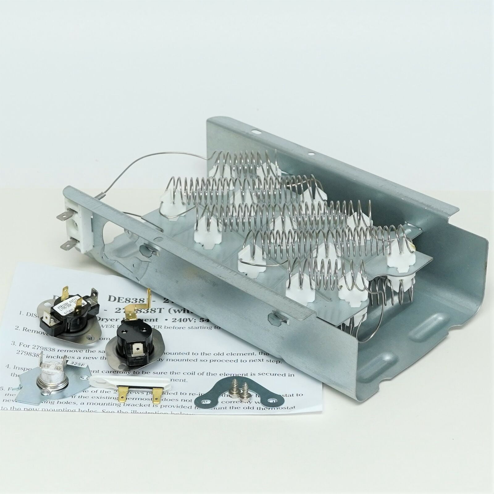 DE838-Thermostats Heater Kit for Whirlpool Dryer 279838 279816 3387134 3392519