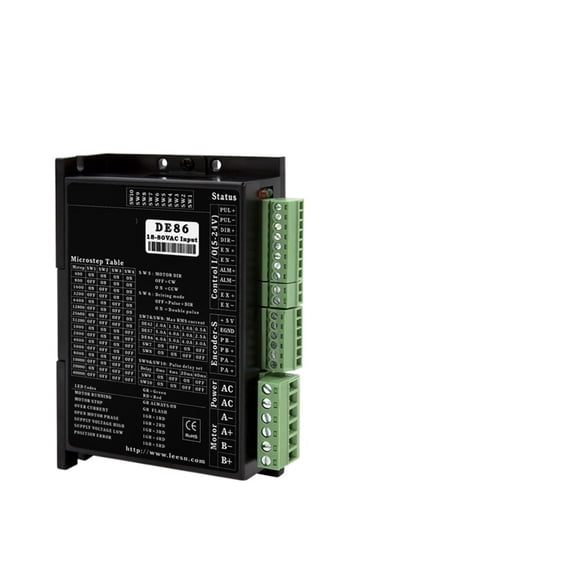 DE86 Closed Loop 18-80VAC Pulse & Direction/Self-Running Function Stepper Motor Driver