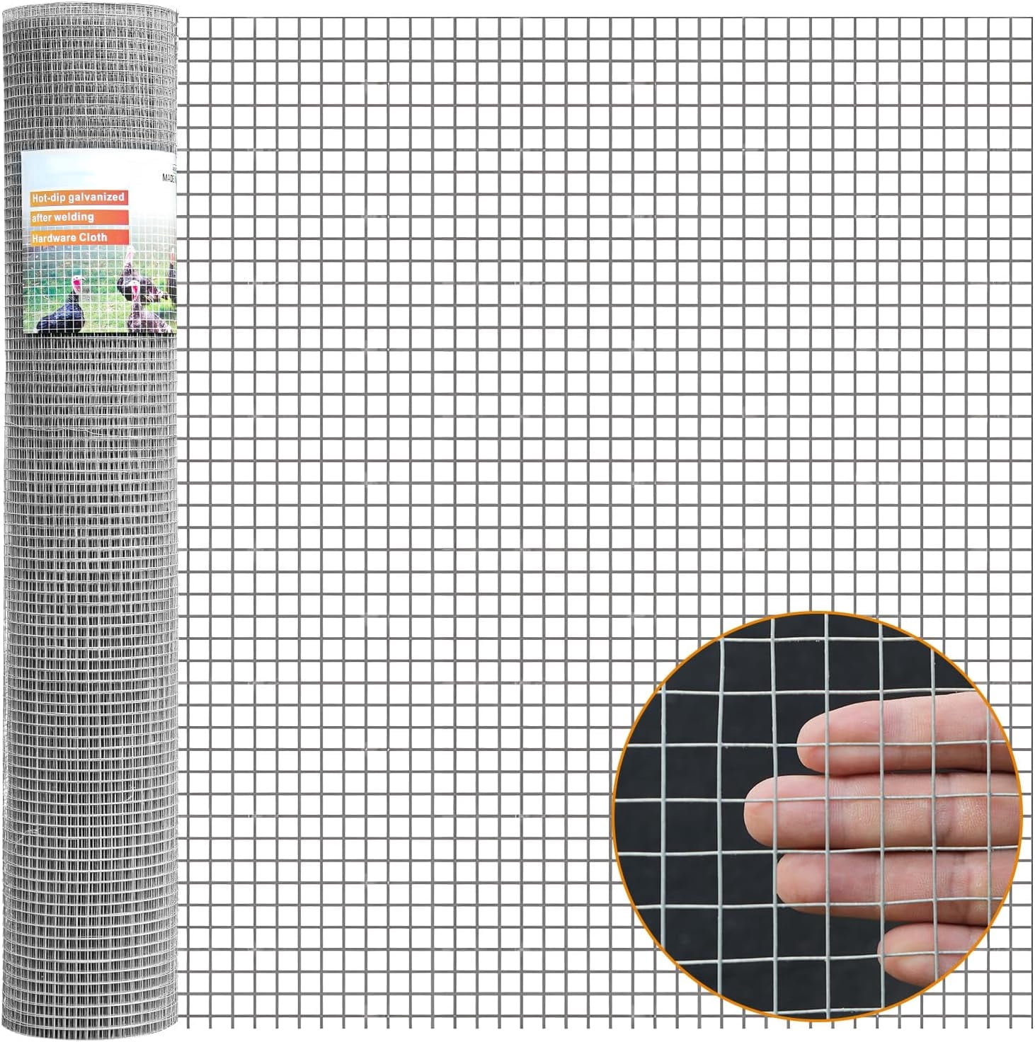 DEA 48in x 50ft 19 Gauge 1/2 Inch Hardware Cloth - Double Hot-Dipped ...
