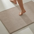 thumbnail image 1 of DEA Bathroom Rugs Non Slip Washable, Super Absorbent Thin Bath Mat Quick Dry Low Pile Bathroom Rug, Beige 24"x47", 1 of 18