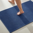 thumbnail image 1 of DEA Bathroom Rugs Non Slip Washable, Super Absorbent Thin Bath Mat Quick Dry Low Pile Bathroom Rug, Navy Blue 24"x36", 1 of 18