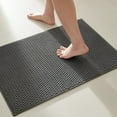 thumbnail image 1 of DEA Bathroom Rugs Non Slip Washable, Super Absorbent Thin Bath Mat Small Quick Dry Low Pile Bathroom Rug, Dark Grey 20"x30", 1 of 17