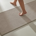 thumbnail image 1 of DEA Bathroom Runner Rugs, Long Bath Mat Runner Washable Thin Quick Dry Low Pile Bathroom Runner Rugs Non Slip, Beige 24"x70", 1 of 18