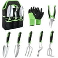 thumbnail image 1 of DEA Garden Tools Set, 8 Piece Gardening Tools Set with Non Slip Ergonomic Handle, Heavy Duty Garden Tool Set with Storage Bag, Gardening Kit for Women, Garden Hand Tools Gift, Green, 1 of 14