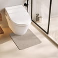 thumbnail image 1 of DEA Toilet Rug, Thin Toilet Rugs U Shaped Washable Non Slip Absorbent Quick Dry Low Pile Toilet Mat, Beige 20"x24" U Shape, 1 of 18