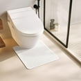 thumbnail image 1 of DEA Toilet Rug, Thin Toilet Rugs U Shaped Washable Non Slip Absorbent Quick Dry Low Pile Toilet Mat, White 20"x24" U Shape, 1 of 13