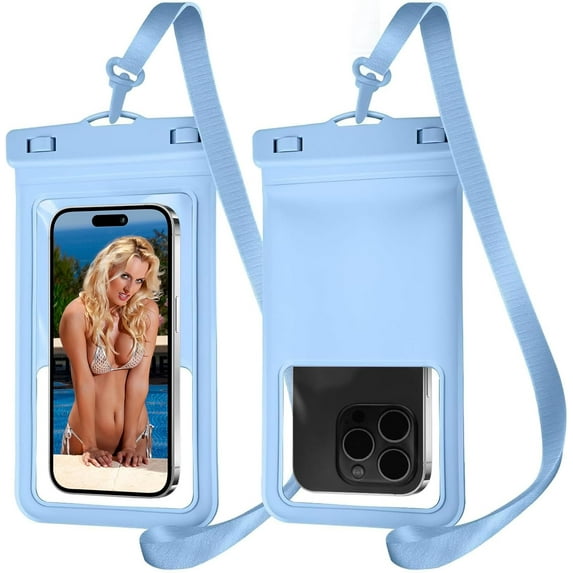 DEA Waterproof Phone Pouch, with Interior Card Holder, Large Dry Phone Case for iPhone 17 16 15 14 13 Pro Max, Beach Vacation Essentials,1 Pack,Blue