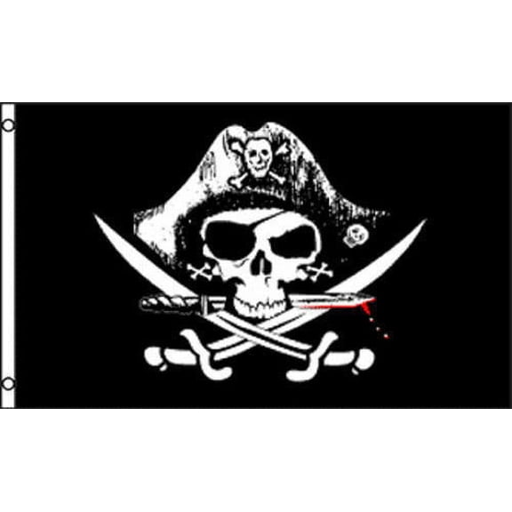 DEAD MAN'S CHEST PIRATE FLAG 2X3 FEET DEADMANS CROSSED SWORDS 2'X3' 100D