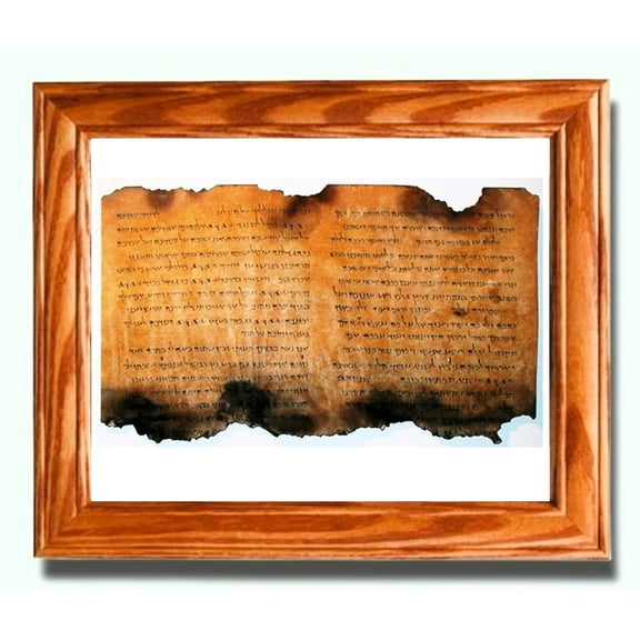 DEAD SEA SCROLLS, Christian Hebrew, Judaic Parchment, King David, Book of Psalms. Religious Wall Decor, Wall Art.