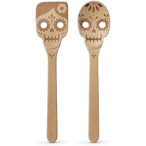 DEAD SET, Day of the Dead Wooden Spoons, Set of 2