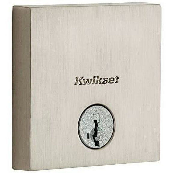 Kwikset Deadbolt Lock Deadbolt Square Style - Satin Silver Square - 1 Piece