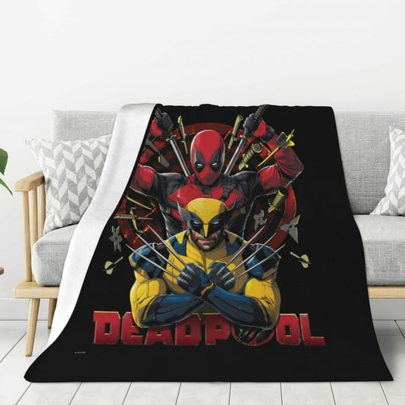 DEADPOOL WOLVERINE Blanket for Couch - Super Soft Cozy Blanket for Bed,Warm Fleece Blanket,Plush Throw Blanket for Adults Kids,40"x30"