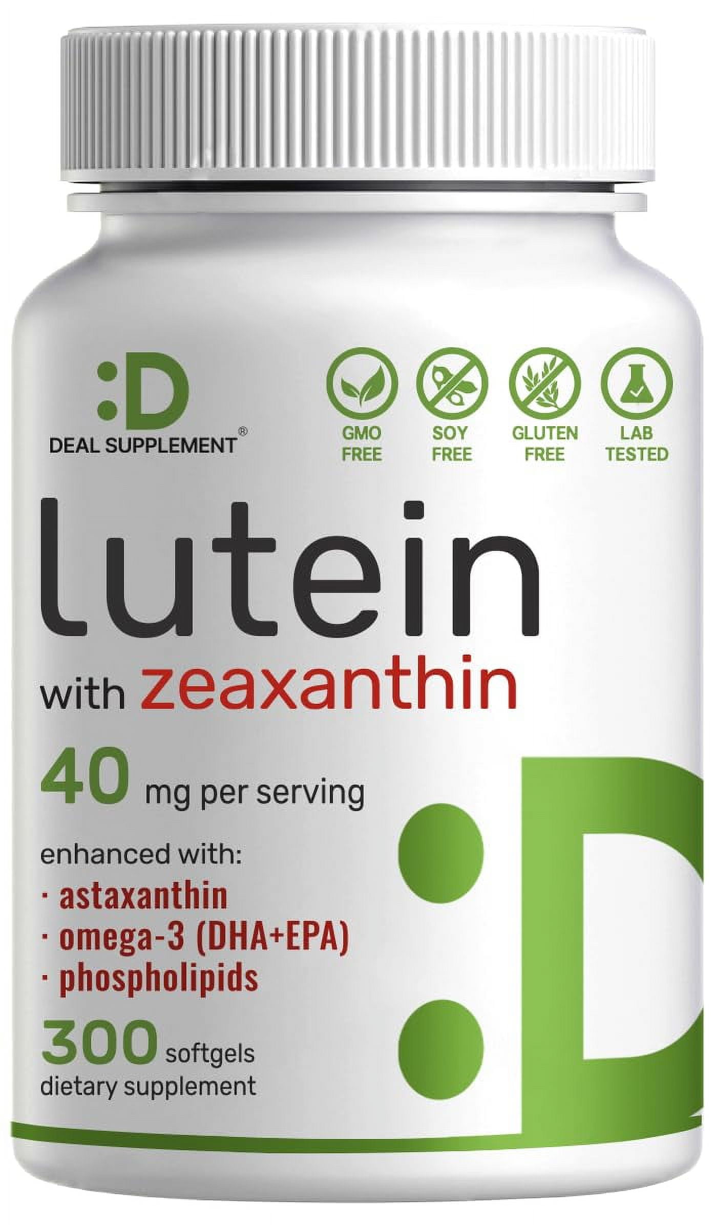 DEAL SUPPLEMENT Lutein and Zeaxanthin Supplements, 40mg Per Serving