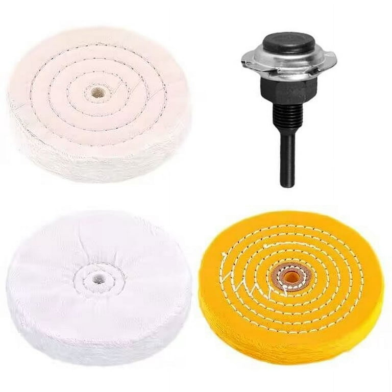 DEAL】TICOZE 3Pcs Professional Buffing Polishing Wheels, 4 Inch fine  cotton(30 Ply) Yellow Cotton (38 Ply) 1 Fine Cotton (50Ply) Buffing Polishing  Wheel for Drill 1/2 inch Arbor Hole with 1/4'' Handle 
