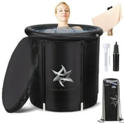 DEALNASTAR Portable Ice Bath Tub, 88 Gal Cold Plunge for Athletes - Durable Inflatable Design, Indoor/Outdoor Use