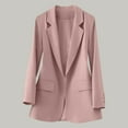 thumbnail image 1 of GaThRRgYP Womens Blazers for Work Professional,Ladies Solid Color Long Sleeve Lapel Real Pocket Suit Jacket Pink XXXL, 1 of 7