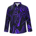 thumbnail image 1 of Titcea Mens Shirts Lapel Neck Fashion Printed Buttons Long Sleeve Shirts Loose Comfort Casual Shirts, 1 of 4