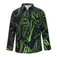 thumbnail image 1 of Titcea Mens Shirts Lapel Neck Fashion Printed Buttons Long Sleeve Shirts Loose Comfort Casual Shirts, 1 of 4