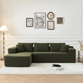 thumbnail image 1 of DEALTOPS 104.33" L Shaped Modular Sectional Sleeper Sofa Couch with Chaise Lounge, High Density Sponge, Green, 1 of 1