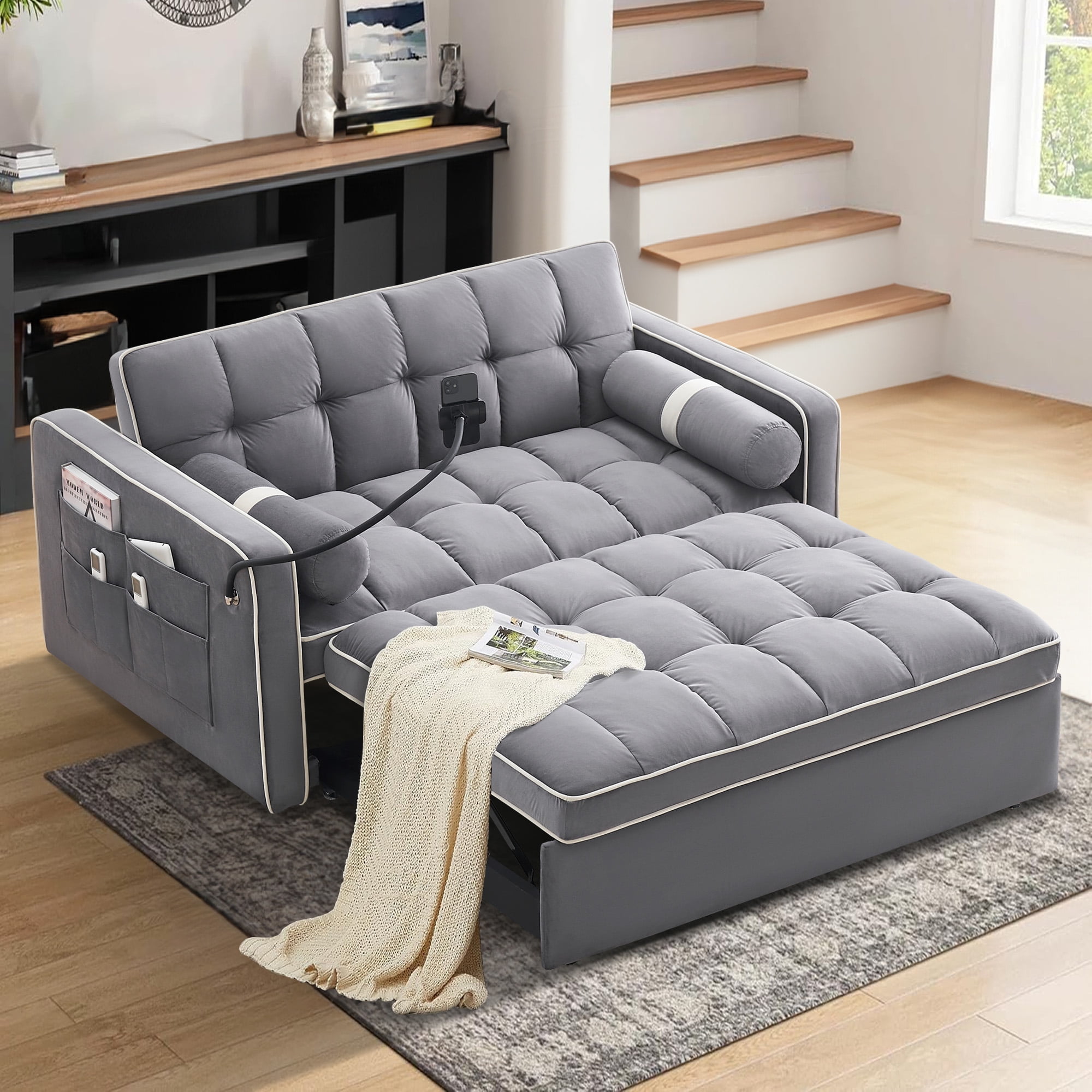 DEALTOPS 3 in 1 Sofa Bed, 55