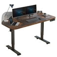 thumbnail image 1 of DEALTOPS 63 x 30in Electric Standing Desk with Power Outlets, Height Adjustable Table with Mouse Pad, Rustic Brown, 1 of 9