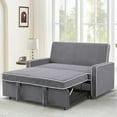 DEALTOPS Pull Out Loveseats Sleeper Sofa Bed, Gray