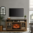 thumbnail image 1 of DEALTOPS TV Stand with 23'' Fireplace, TV Console Table with Ample Storage for TVs Up to 65'', Rustic Brown, 1 of 8